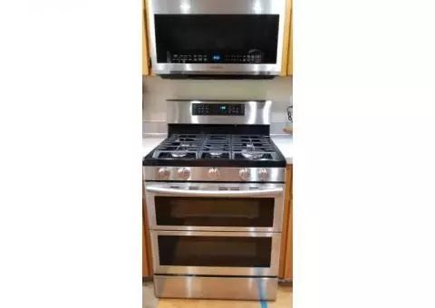 Samsung Gas Oven and Microwave